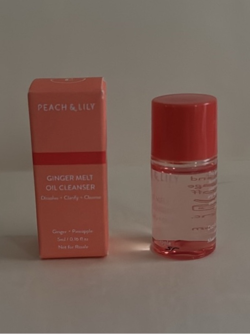 PEACH & LILY Ginger Melt Oil Cleanser Mini Travel Size 0.16oz NIB
